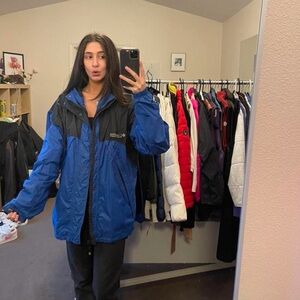 Columbia Men's Blue and Black Raincoat